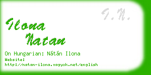 ilona natan business card